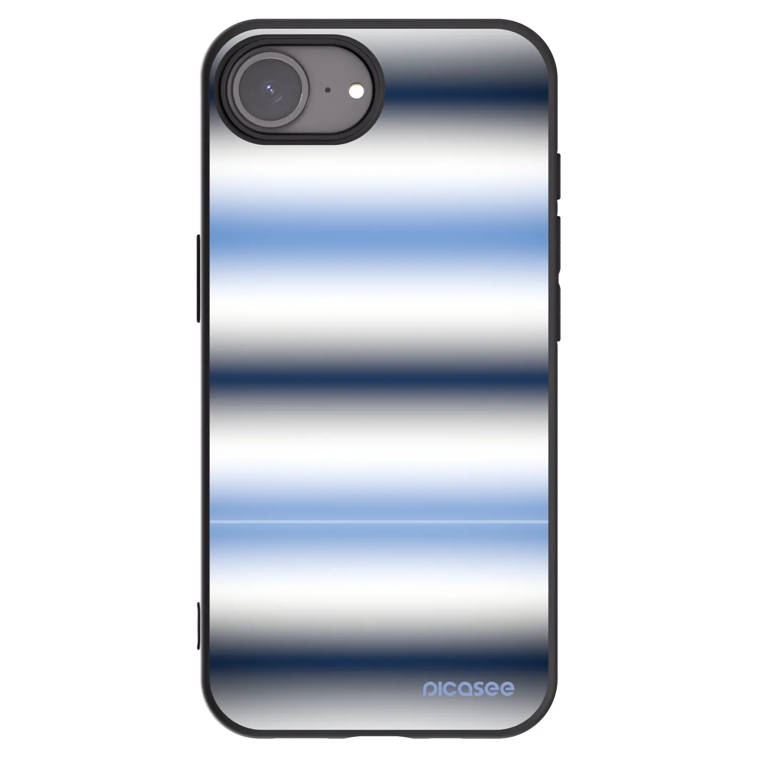Picasee Μαύρη θήκη σιλικόνης για Apple iPhone 16e - Static Lines