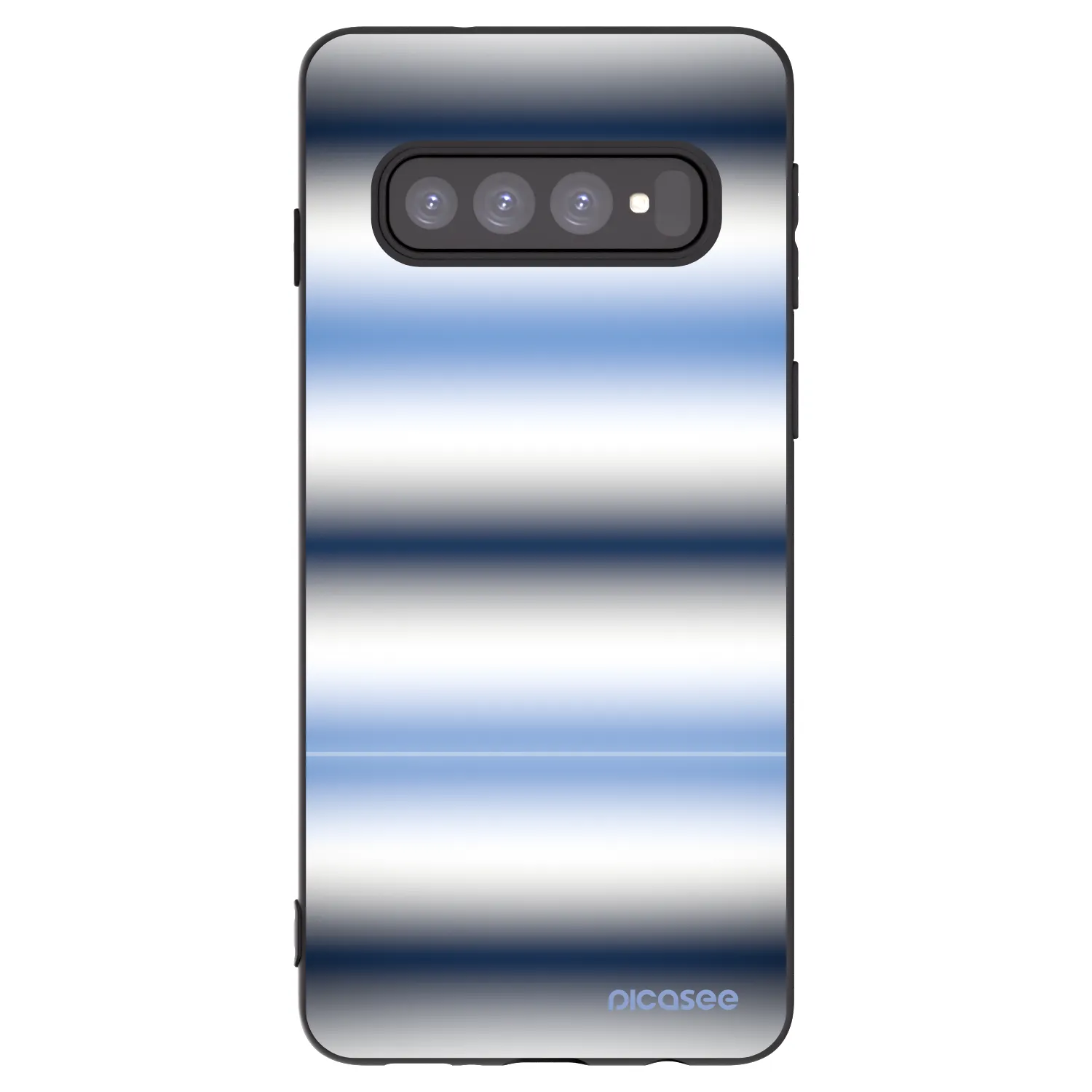 Picasee Μαύρη θήκη σιλικόνης για Samsung Galaxy S10 G973 - Static Lines