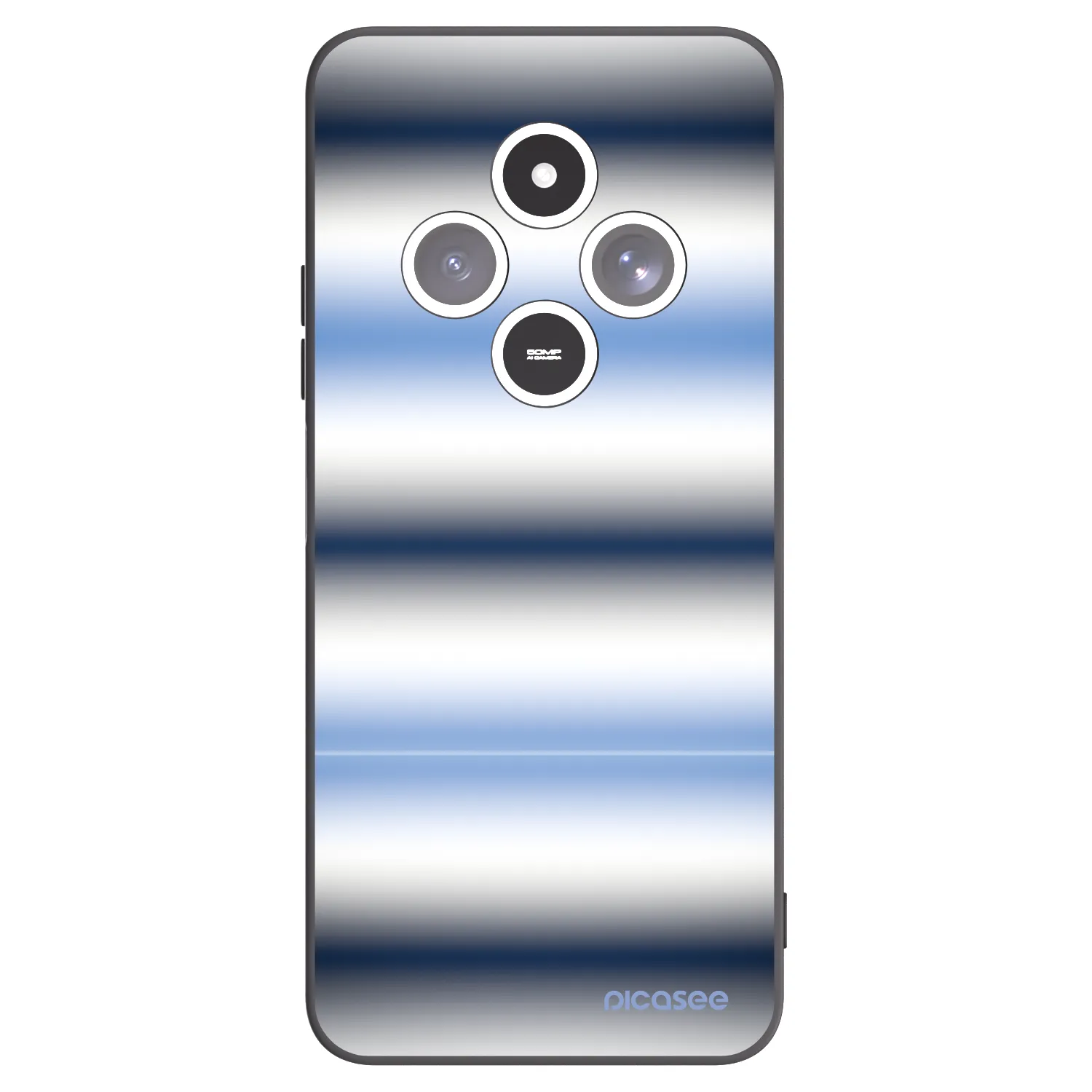 Picasee Μαύρη θήκη σιλικόνης για Xiaomi Redmi 14C - Static Lines