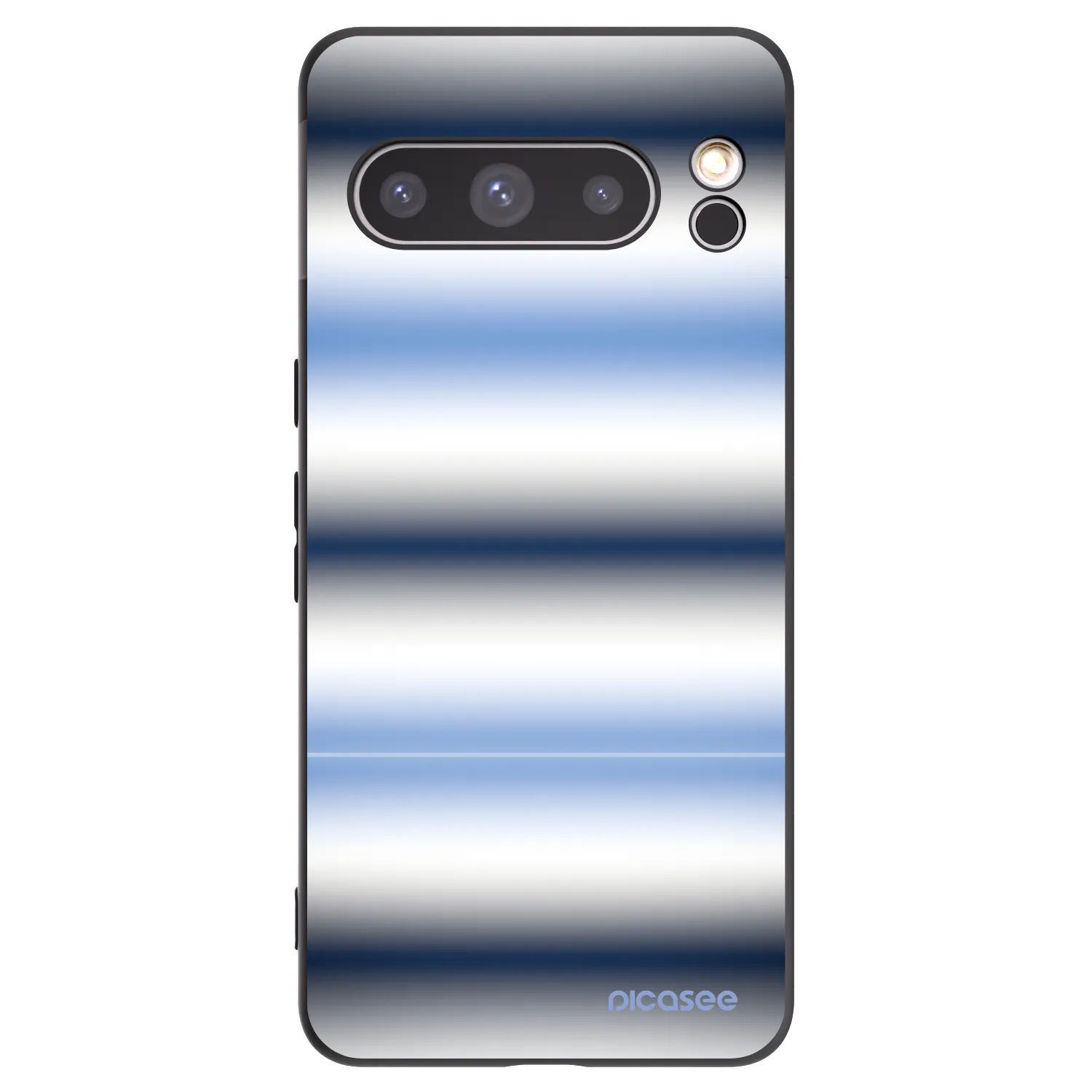 Picasee Μαύρη θήκη σιλικόνης για Google Pixel 8 Pro - Static Lines