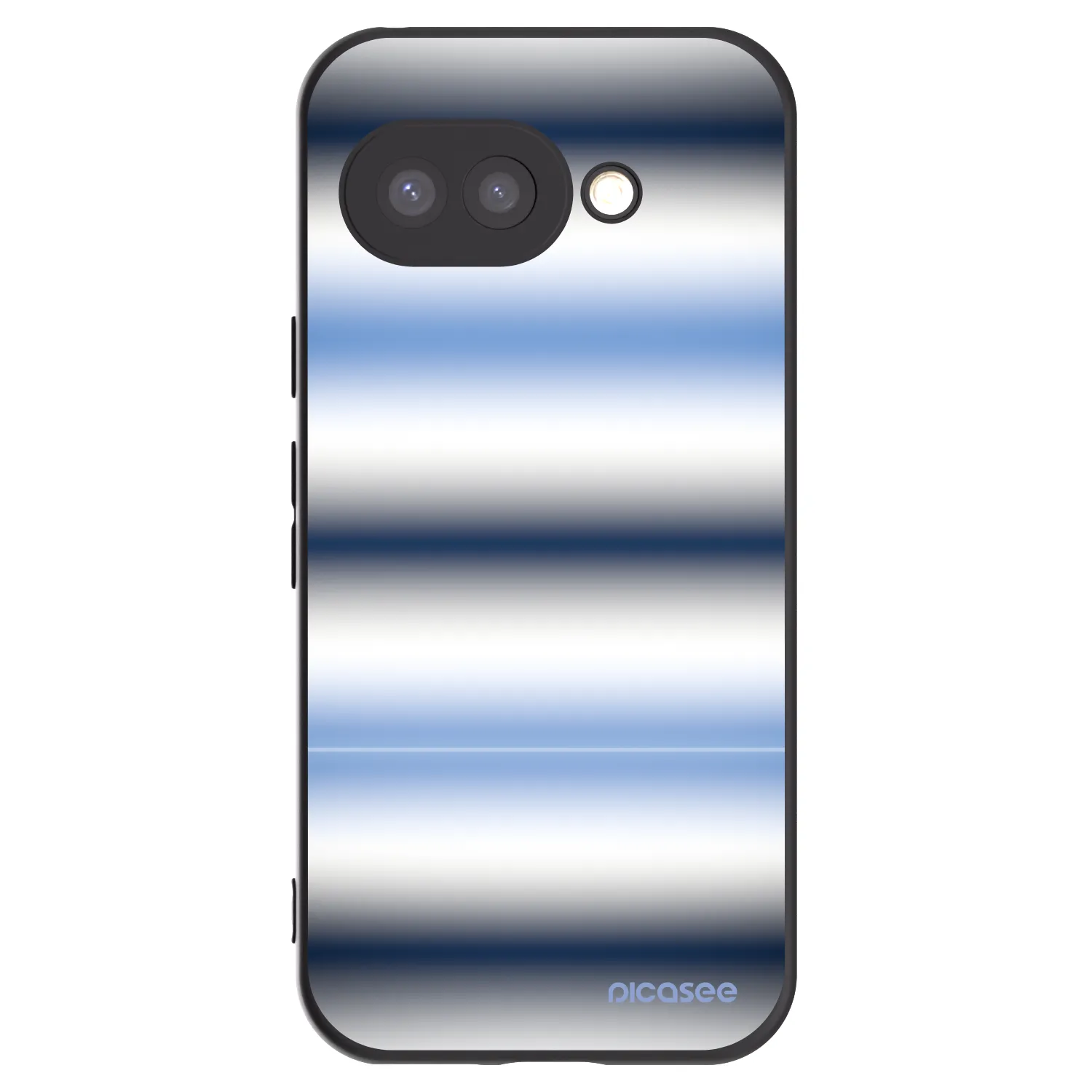 Picasee Μαύρη θήκη σιλικόνης για Google Pixel 9a - Static Lines