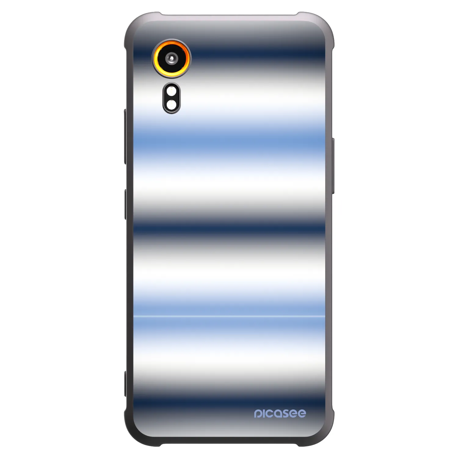 Picasee Μαύρη θήκη σιλικόνης για Samsung Galaxy Xcover 7 - Static Lines
