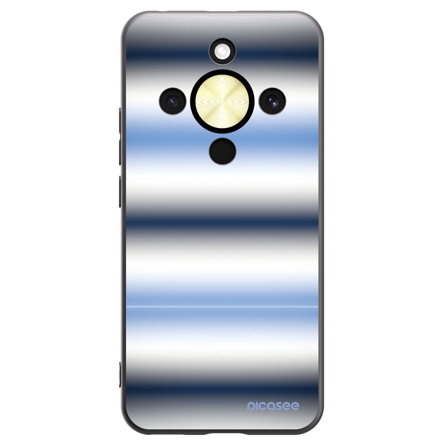 Picasee Μαύρη θήκη σιλικόνης για Honor Magic8 Lite 5G - Static Lines