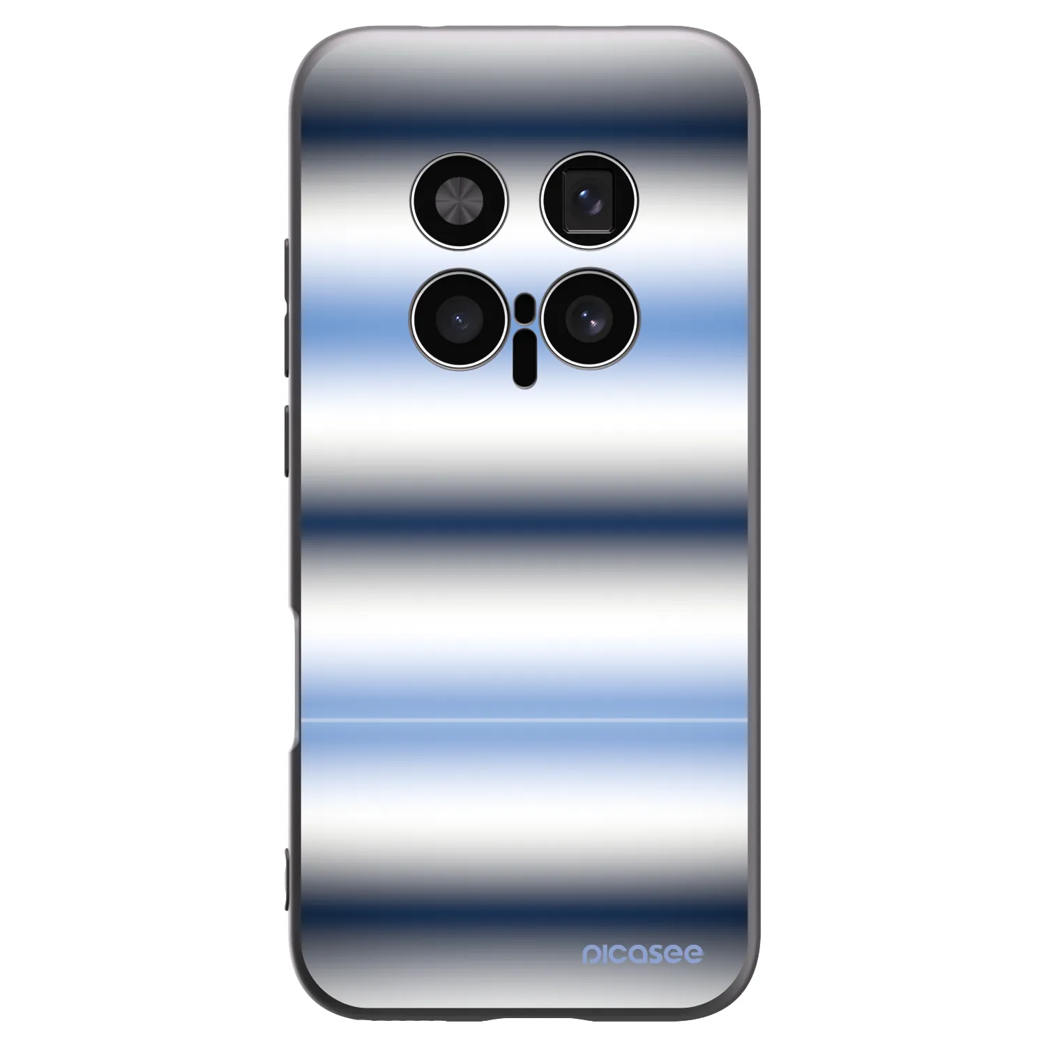Picasee Μαύρη θήκη σιλικόνης για Honor Magic8 Pro 5G - Static Lines
