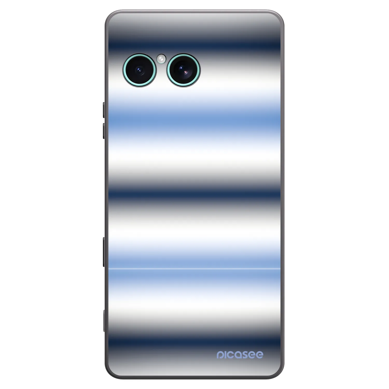 Picasee Μαύρη θήκη σιλικόνης για Sony Xperia 10 VII - Static Lines