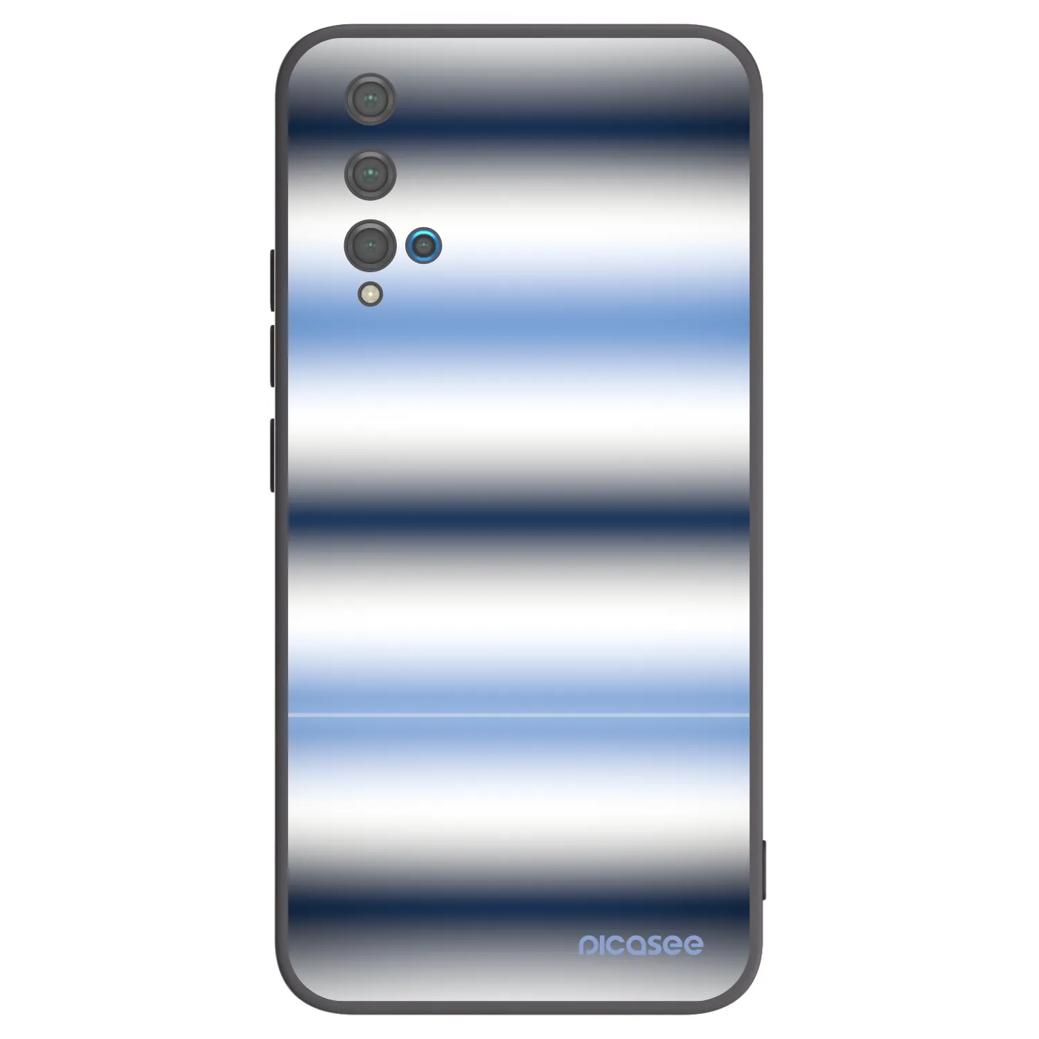 Picasee Μαύρη θήκη σιλικόνης για Huawei Nova 5T - Static Lines