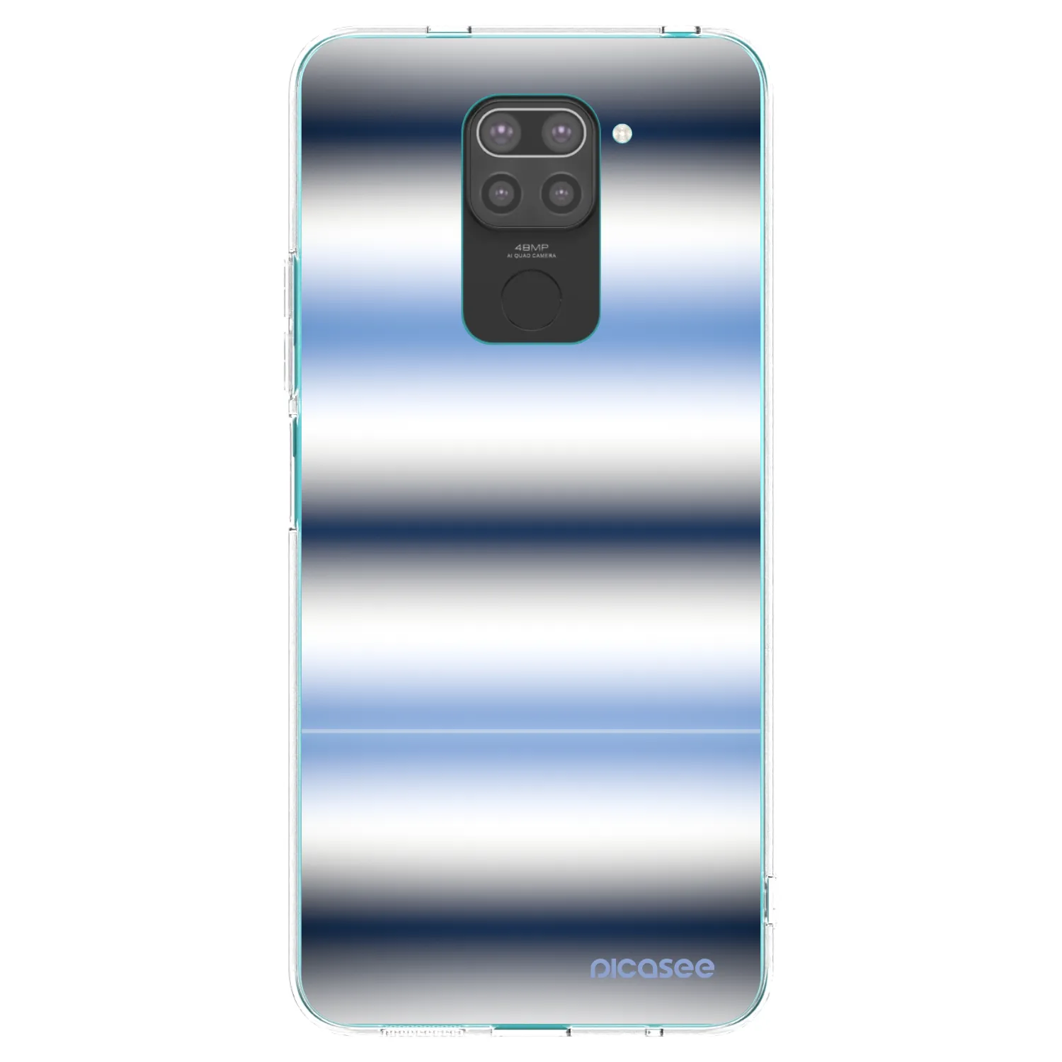 Picasee Μαύρη θήκη σιλικόνης για Xiaomi Redmi Note 9 - Static Lines