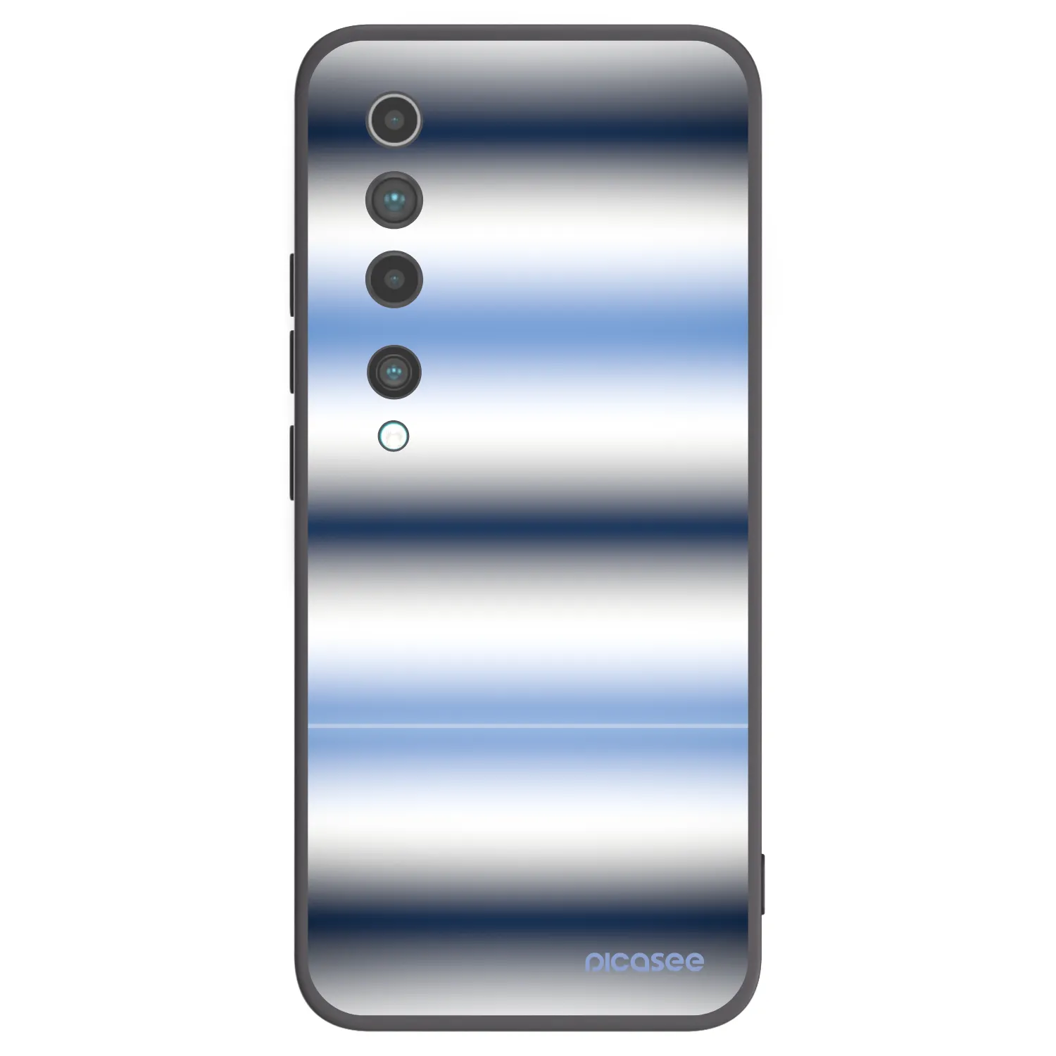 Picasee Μαύρη θήκη σιλικόνης για Xiaomi Mi 10 - Static Lines