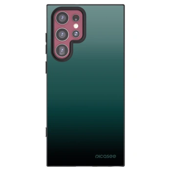 Picasee Μαύρη θήκη σιλικόνης για Samsung Galaxy S22 Ultra 5G - Verdant Fade