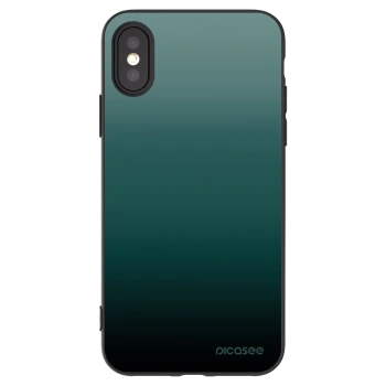 Picasee Μαύρη θήκη σιλικόνης για Apple iPhone X/XS - Verdant Fade