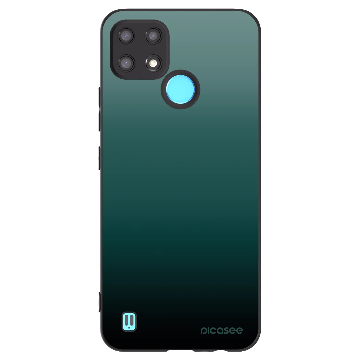 Picasee Μαύρη θήκη σιλικόνης για Realme C21 - Verdant Fade