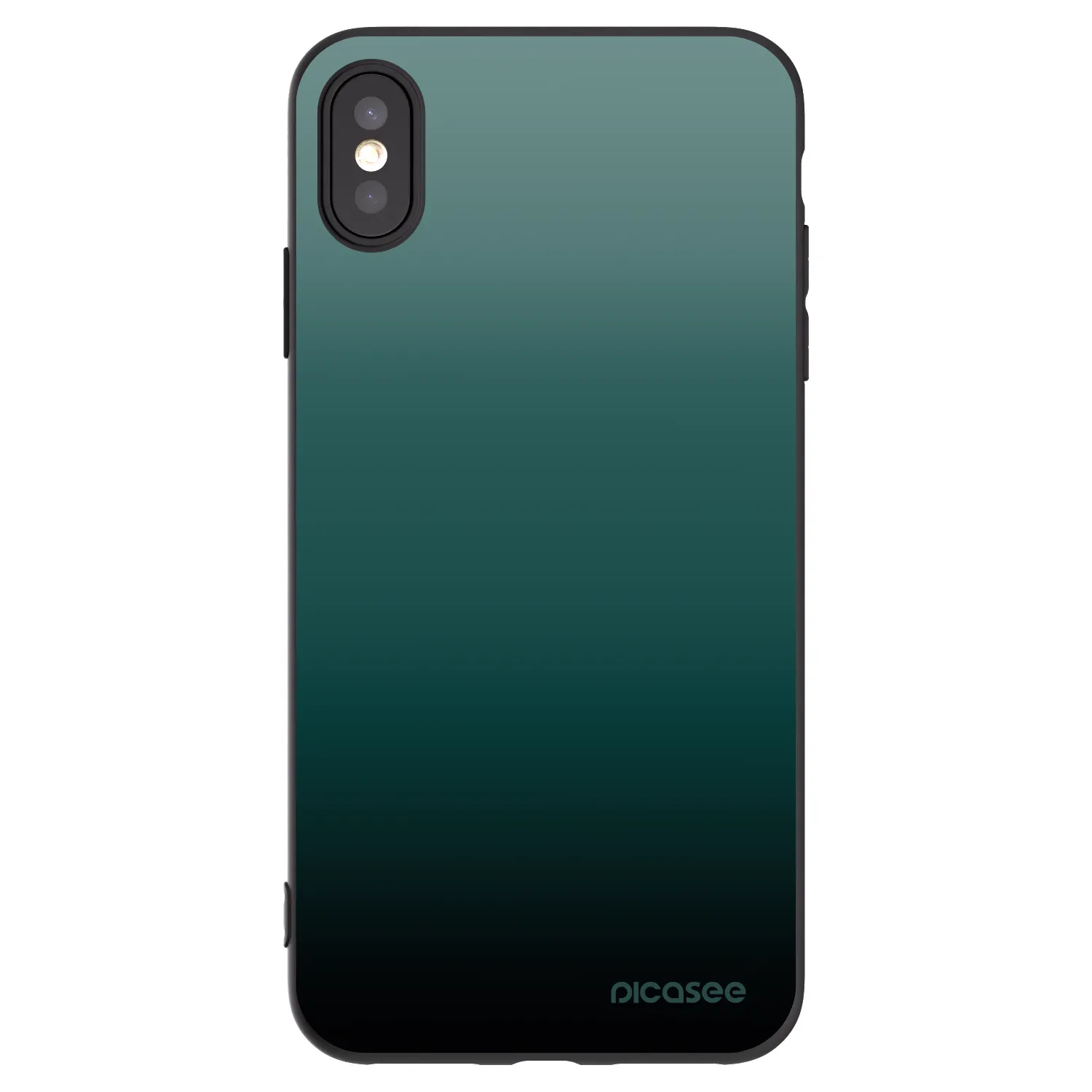 Picasee Μαύρη θήκη σιλικόνης για Apple iPhone XS Max - Verdant Fade
