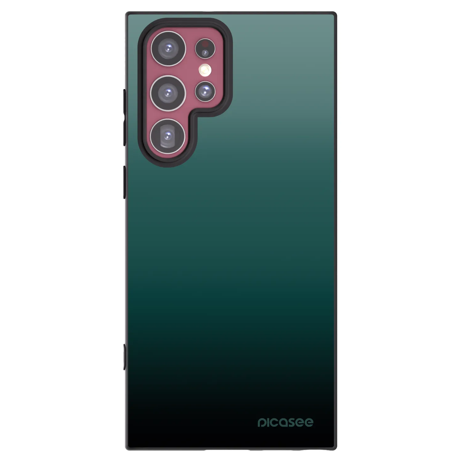 Picasee Μαύρη θήκη σιλικόνης για Samsung Galaxy S22 Ultra 5G - Verdant Fade