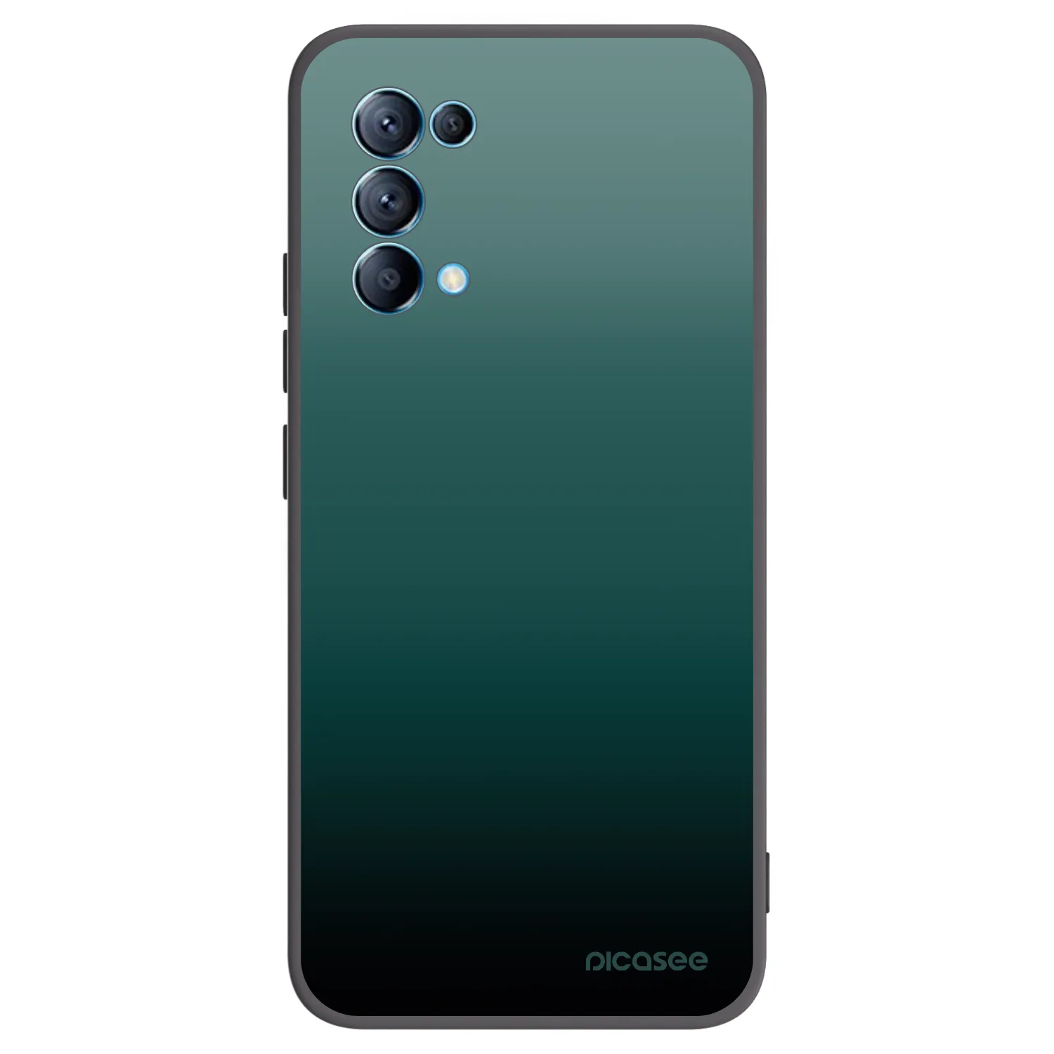 Picasee Μαύρη θήκη σιλικόνης για OPPO A16s - Verdant Fade