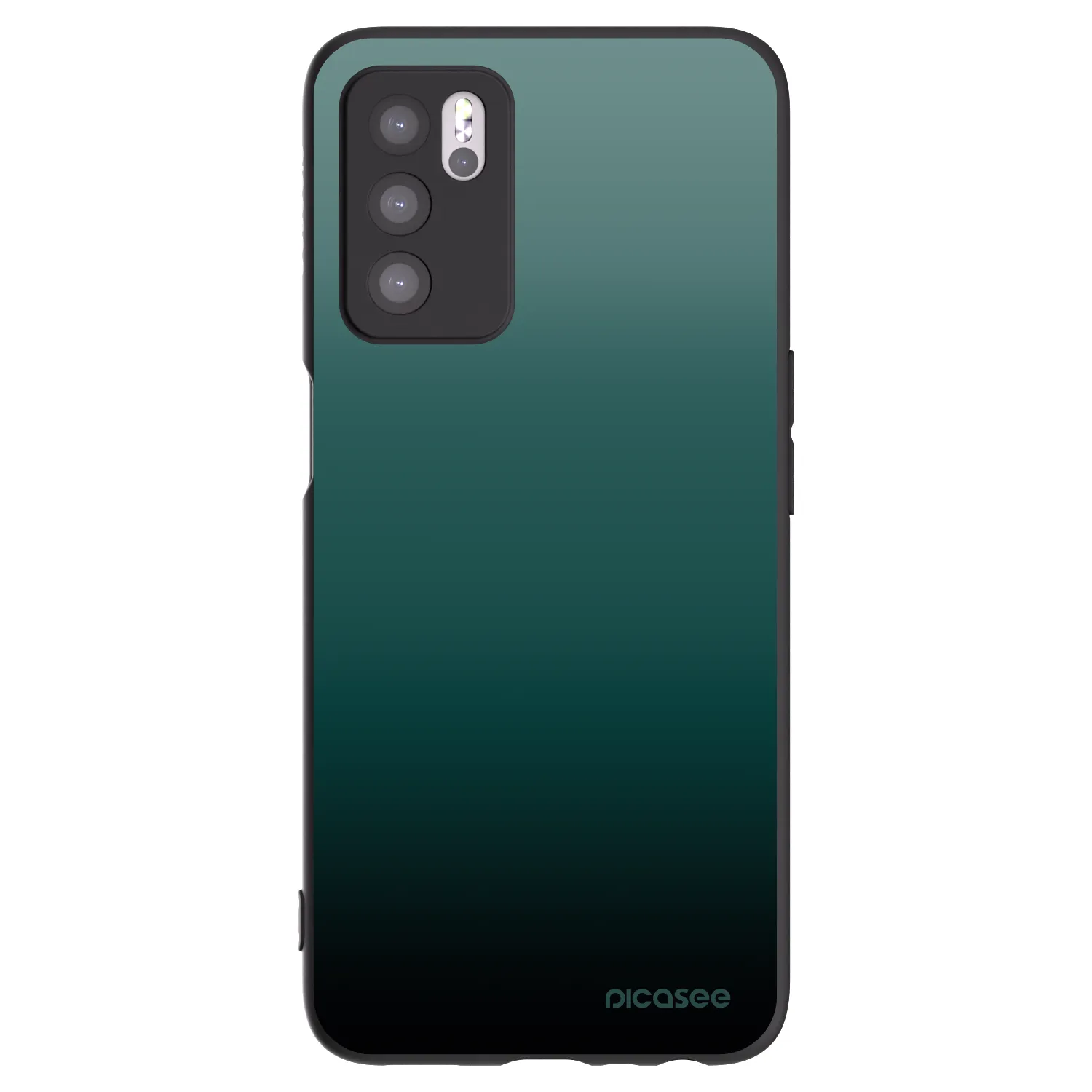 Picasee Μαύρη θήκη σιλικόνης για OPPO A16s - Verdant Fade