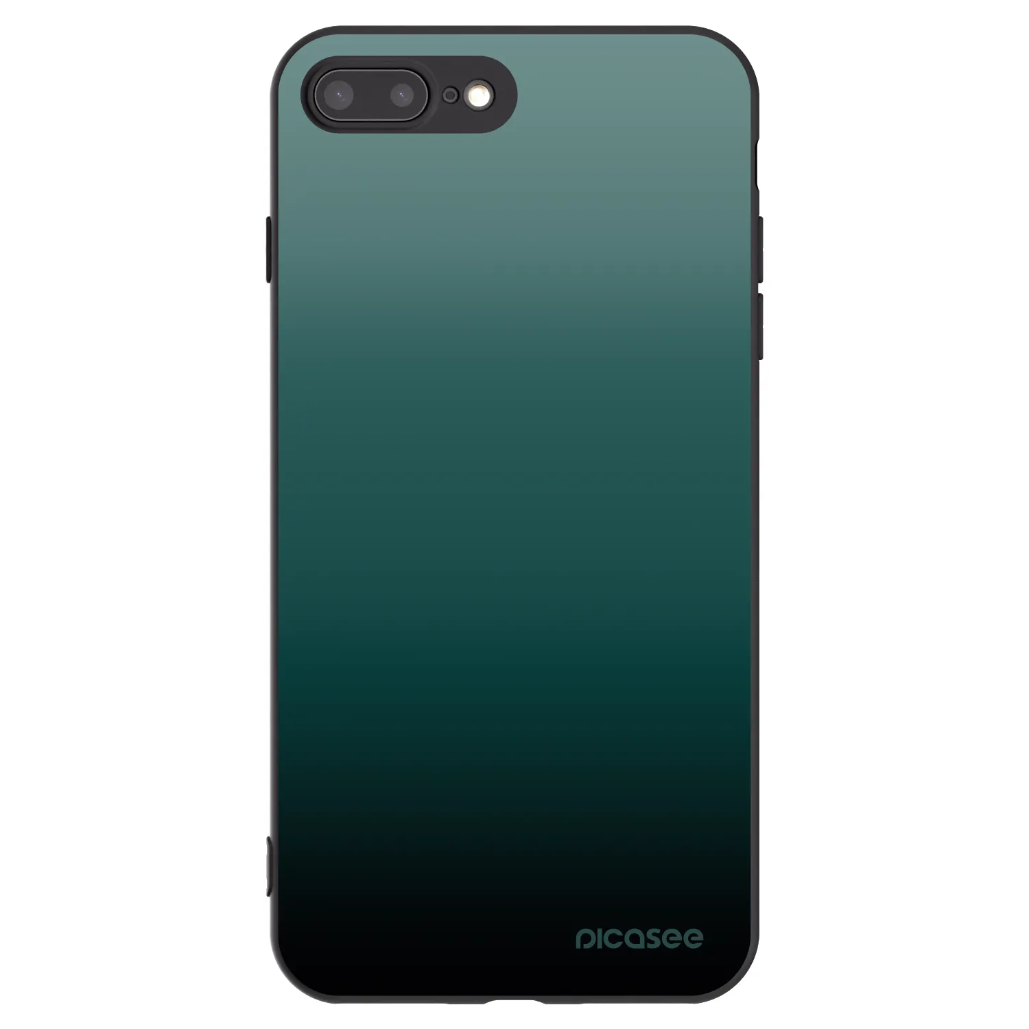Picasee Μαύρη θήκη σιλικόνης για Apple iPhone 7 Plus - Verdant Fade