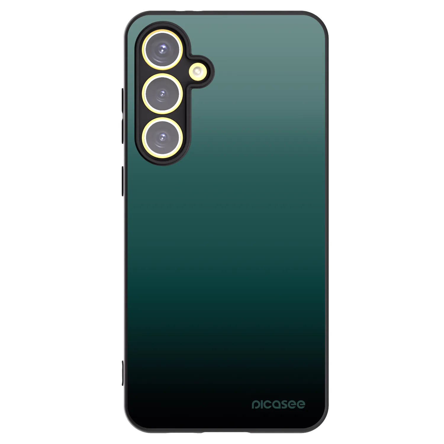 Picasee Μαύρη θήκη σιλικόνης για Samsung Galaxy S24 FE S721B - Verdant Fade