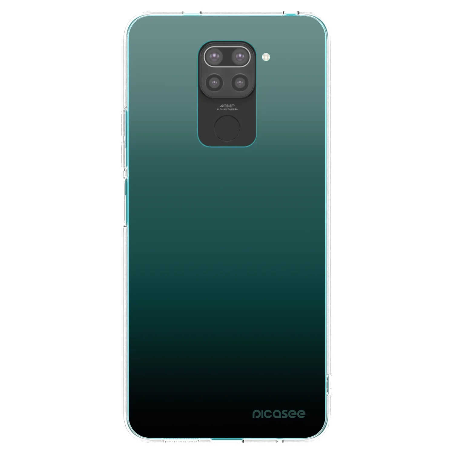 Picasee Μαύρη θήκη σιλικόνης για Xiaomi Redmi Note 9 - Verdant Fade