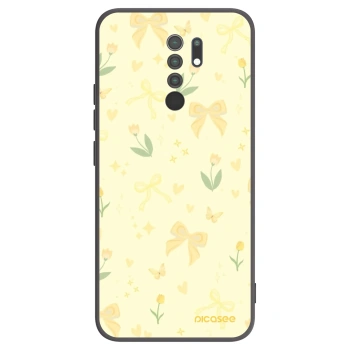 Picasee Μαύρη θήκη σιλικόνης για Xiaomi Redmi 9 - Honey Blossom