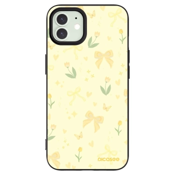 Picasee Μαύρη θήκη σιλικόνης για Apple iPhone 12 Pro - Honey Blossom