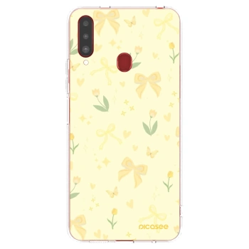 Picasee διαφανής θήκη σιλικόνης Samsung Galaxy A20s - Honey Blossom