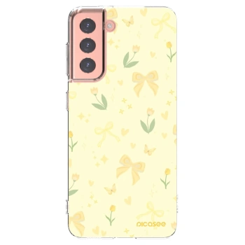 Picasee διαφανής θήκη σιλικόνης Samsung Galaxy S21 5G G991B - Honey Blossom