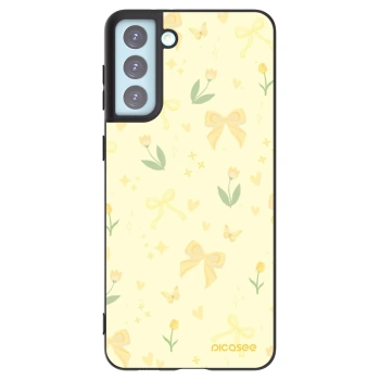 Picasee Μαύρη θήκη σιλικόνης για Samsung Galaxy S21+ 5G G996F - Honey Blossom