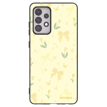 Picasee Μαύρη θήκη σιλικόνης για Samsung Galaxy A52 5G A525F - Honey Blossom