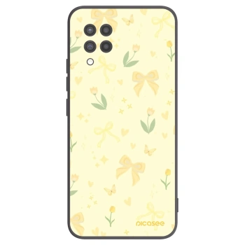 Picasee Μαύρη θήκη σιλικόνης για Samsung Galaxy A42 A426B - Honey Blossom