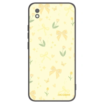 Picasee Μαύρη θήκη σιλικόνης για Xiaomi Redmi 9AT - Honey Blossom
