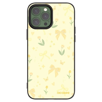 Picasee Μαύρη θήκη σιλικόνης για Apple iPhone 13 Pro Max - Honey Blossom
