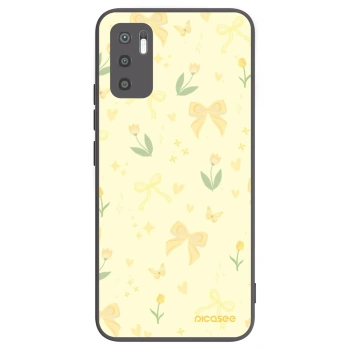 Picasee Μαύρη θήκη σιλικόνης για Xiaomi Redmi Note 10 5G - Honey Blossom