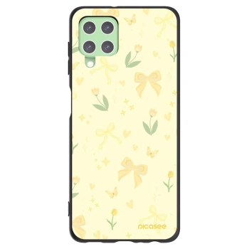 Picasee Μαύρη θήκη σιλικόνης για Samsung Galaxy A22 A225F 4G - Honey Blossom