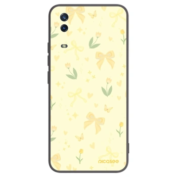 Picasee Μαύρη θήκη σιλικόνης για Vivo Y11s - Honey Blossom