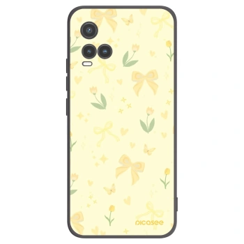 Picasee Μαύρη θήκη σιλικόνης για Vivo Y33s - Honey Blossom
