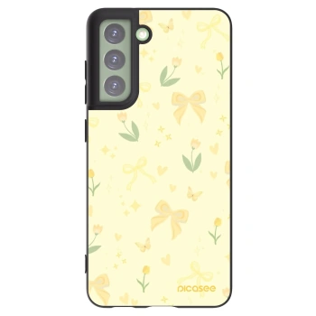 Picasee Μαύρη θήκη σιλικόνης για Samsung Galaxy S21 FE 5G - Honey Blossom