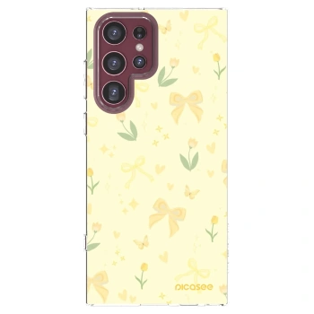 Picasee διαφανής θήκη σιλικόνης Samsung Galaxy S22 Ultra 5G - Honey Blossom