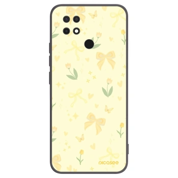 Picasee Μαύρη θήκη σιλικόνης για Xiaomi Redmi 10C - Honey Blossom