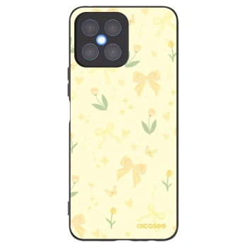 Picasee Μαύρη θήκη σιλικόνης για Honor X8 4G - Honey Blossom