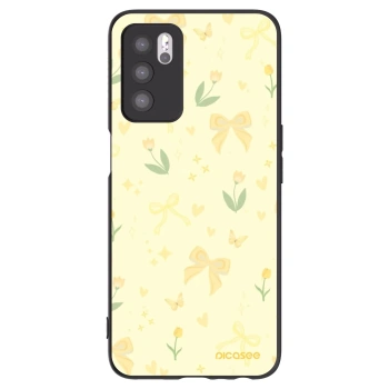 Picasee Μαύρη θήκη σιλικόνης για OPPO A16s - Honey Blossom