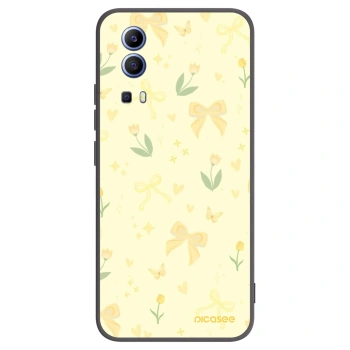 Picasee Μαύρη θήκη σιλικόνης για Vivo Y52 5G - Honey Blossom