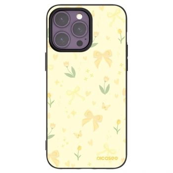 Picasee Μαύρη θήκη σιλικόνης για Apple iPhone 14 Pro Max - Honey Blossom
