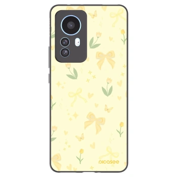 Picasee Μαύρη θήκη σιλικόνης για Xiaomi 12T - Honey Blossom