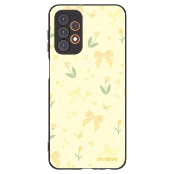 Picasee Μαύρη θήκη σιλικόνης για Samsung Galaxy A23 A236B 5G - Honey Blossom