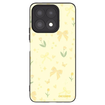 Picasee Μαύρη θήκη σιλικόνης για Honor X8a - Honey Blossom