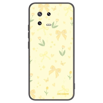 Picasee Μαύρη θήκη σιλικόνης για Xiaomi 13 Pro - Honey Blossom