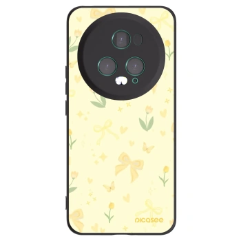 Picasee Μαύρη θήκη σιλικόνης για Honor Magic5 Pro - Honey Blossom