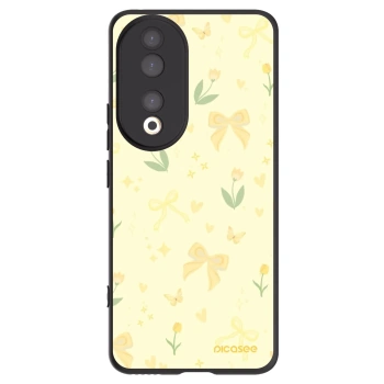Picasee Μαύρη θήκη σιλικόνης για Honor 90 5G - Honey Blossom