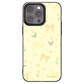 Picasee Μαύρη θήκη σιλικόνης για Apple iPhone 15 Pro Max - Honey Blossom