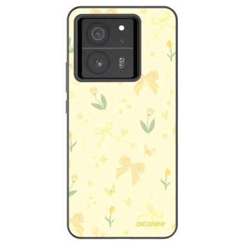 Picasee Μαύρη θήκη σιλικόνης για Xiaomi 13T Pro - Honey Blossom